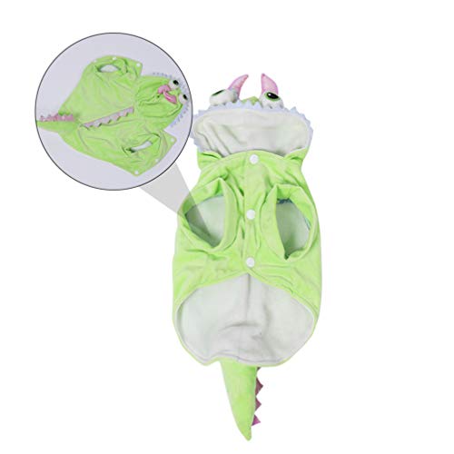 POPETPOP Dinossauro CÃ£o Traje Do Dia Das Bruxas Pet Dino Hoodies Pano para Teddy Chihuahua Yorkshir