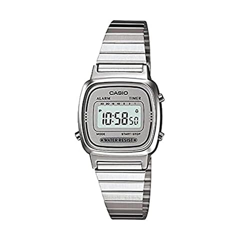 Casio Reloj Digital Automático de Acero Inoxidable LA-670WA-7 Cover