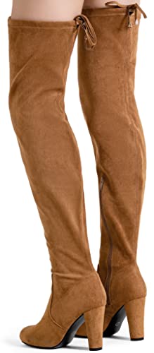 Vepose Women's 93 Over The Knee Boots, Long Thigh High Boot, Camel Suede, Size 8.5 Us-High Heel With Inner Zipper(Cjy993 Camel 08.5) #TOP2