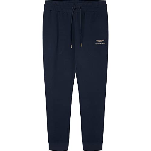 Hackett London AMR EMB Track Jogger Pantalones Casuales, Navy, M de los Hombres