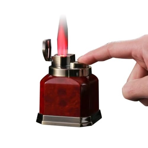 Tischfeuerzeug mit Metallfackel und 4 roten Jet-Flammen, nachfüllbares Butangas-Zigarrenfeuerzeug mit roter Flamme, Winddicht, für Heimdekoration, Küche, Grillen, Geschenke für Männer und Frauen Tischfeuerzeug mit Metallfackel und 4 roten Jet-Flammen, nachfüllbares Butangas-Zigarrenfeuerzeug mit roter Flamme, Winddicht, für Heimdekoration, Küche, Grillen, Geschenke für Männer und Frauen