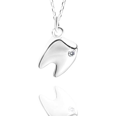 URBAN SHe° Sterling silver Sweet Tooth Molar Necklace Pendant Wisdom tooth Cover
