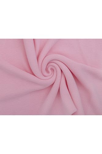 Image of Lilax Cotton Knit Receiving Blanket, Warm Cozy Swaddle Cuddle Stroller Crib Blanket for Newborns Infants & Toddlers 33.5 inch x 31.5 inch, Pink