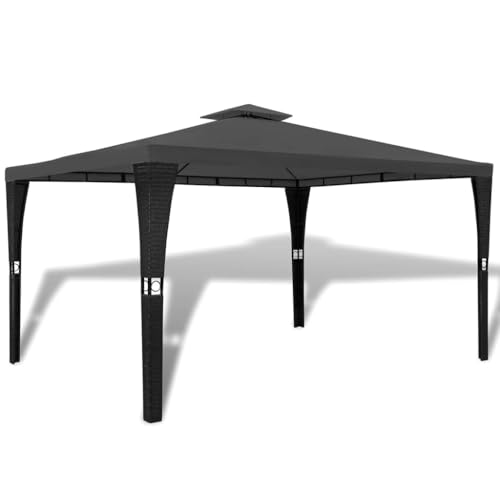 vidaXL Pavillon Poly Rattan 3x4m Gartenpavillon Gazebo Festzelt...