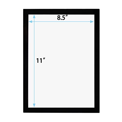 Magnetic Sign Holder 8.5 X 11 Wall Mount,Double Sided Display Window Self-Adhesive Frame,Durable Magnetic Display Frame For Letter Size Document Sign At Office/School/Business Store/Refrigerator,6Pcs #TOP1