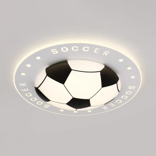 Plafonnier LED ballon de football luminaire rond acrylique moderne pour enfant