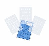 3er Schablonen Set 00301 - alte Schrift Buchstaben groß, klein und Zahlen