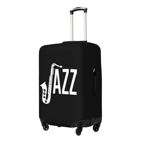 Jazz Saxophone Music Luggage Cover Elastic Washable Luggage Cover Scratch Resistant Travel3