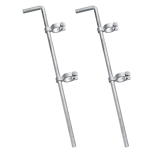 Chain Link Gate Drop Rod 1-3/8" × 32", Vivida Cane Bolts For Chain Link Gate, Drop Pin For Single Or Double Gate, Galvanized Steel, 2 Pack #TOP28