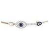SWAROVSKI Women's Symbolic Evil Eye Bangle Bracelet, Blue Crystal, Mixed Metal Finish, Medium