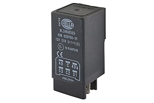 Centrale clignotante HELLA 12V 6 pôles avec support pour relais auto