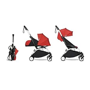 Babyzen YOYO² buggy KOMPLETTES SET 0+ und 6+ rot Gestell weiß