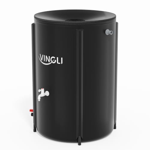 VINGLI Upgraded 100 Gal Collapsible Rain Barrel