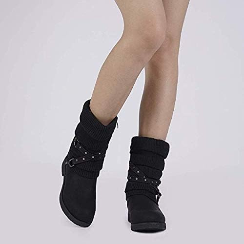 DREAM PAIRS Women's Mid Calf Fashion Winter Snow Boots,Size 6.5,Black,OUSSIE
