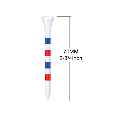Image of Wooden Golf Tees 2 3 /4 inch Pack of 100 70mm White