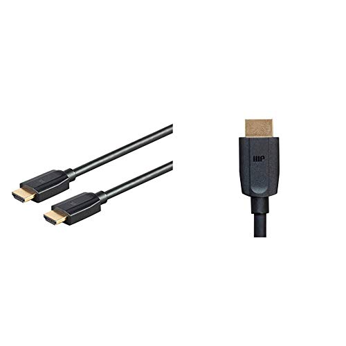 Monoprice Ultra 8K High Speed HDMI Cable - 6 Feet - Black, 48Gbps, 8K, Dynamic HDR, eARC - DynamicView Series & DynamicView Ultra 8K HDMI Cable - 3 Feet - Black | High Speed, 48Gbps, Dynamic HDR, eARC