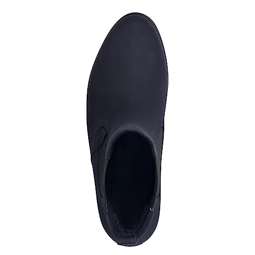 MARCO TOZZI Damen Chelsea Boots Flach zum Schlupfen, Blau (Dk.Navy), 39 EU