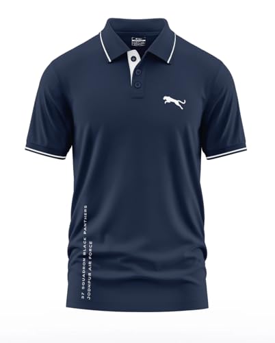 Image of WarriorWorld Men's Polo T-Shirt Casual, Officewear Comfort Fit Fabric - Half Sleeve Polo Tshirt - Perfect for Everyday