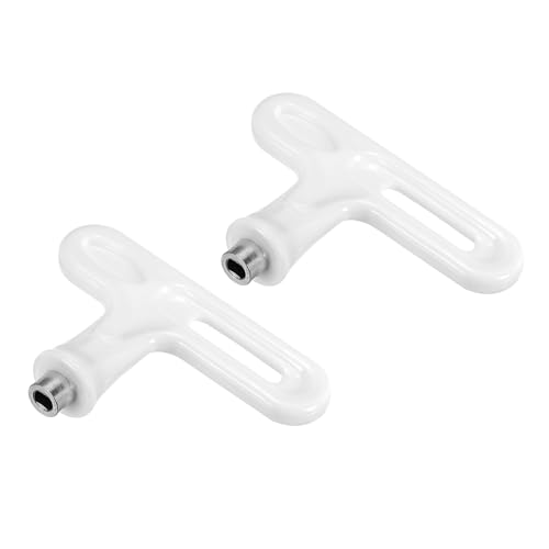 PATIKIL Steel Track Spikes Wrench, 2Pcs Sports Shoe Spikes Replacement Tool T Type Wrench Nail Puller for Track and Field Spikes Shoes, White