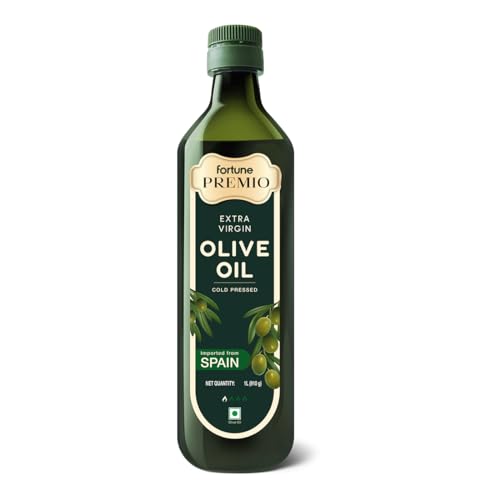 Image of Fortune Premio Cold Pressed Extra Virgin Olive Oil 1L | 100% Pure EVOO | Rich in Antioxidants | Ideal for Salads, Dressing & Light Cooking