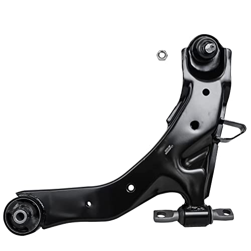 Image of Detroit Axle - 4pc Front End Control Arms Kit for 01-06 Hyundai Elantra, 2 Control Arms with Ball Joint 2 Outer Tie Rod Ends 2001 2002 2003 2004 2005 2006 Replacement
