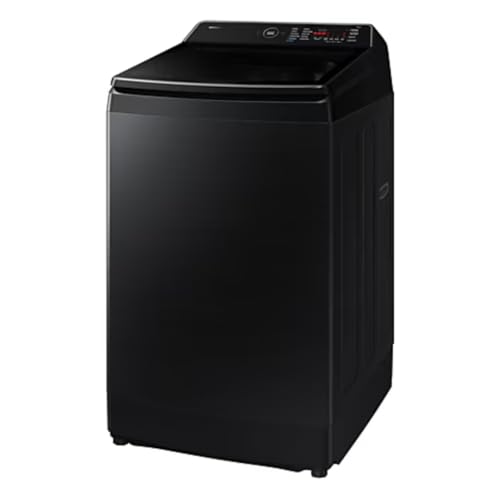 Image of Samsung 12 kg 5 Star AI Wash Top Load Washing Machine with Heater, Eco Bubble, BubbleStorm, Dual Storm Pulsator, Soft Close Lid, Black Caviar (WA80F12B6B, 2025 Model)