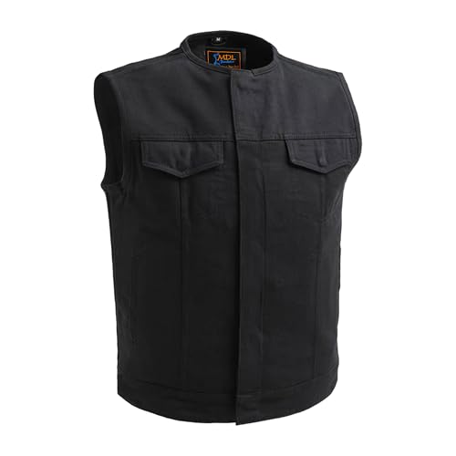 MDL FASHION Gilet de moto Sons of Anarchy - Pour homme - En denim noir, Noir , S