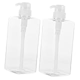 Photo Gallery ounona 2 pezzi bottiglie lozione riutilizzabili dispenser trasparente quadrato per shampoo e ricaricabili per bagno viaggio e casa Photo Gallery ounona 2 pezzi bottiglie lozione riutilizzabili dispenser trasparente quadrato per shampoo e ricaricabili per bagno viaggio e casa