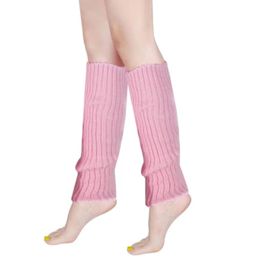 Image of FZBNSRKO Women Girls 80s Knit Leg Warmers Ribbed Long Leg Warmers for Party Sports Accessories