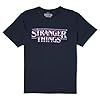 Stranger Things Chrome Logo Men's T-Shirt - Navy S #2