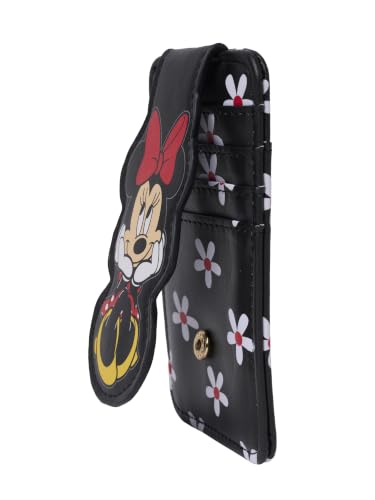 Image of Disney Card Holder Women Slim Wallet Small Minnie Mouse Black