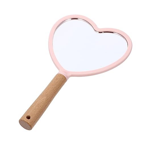 Espejo de maquillaje portátil con diseño de corazón miniatura 1