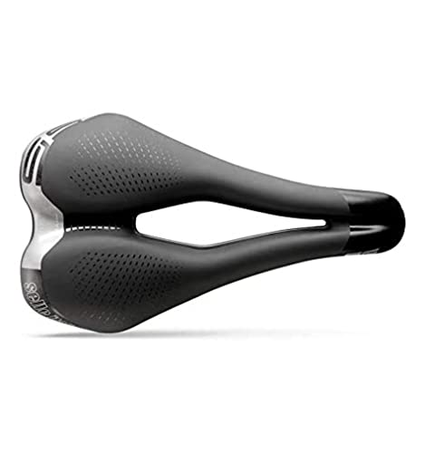 Selle Italia S 5 Superflow, L, Road Bike Saddle - for Men and Women, Commuting, Fitness, City, Leisure Biking 255 x 160mm, 325g, Black/Hi-Viz