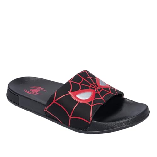 Image of Marvel Men's Slides - Official Spiderman, Deadpool, Wolverine & Hulk Lightweight Non-Slip Comfort Sandals, Sizes 6-13
