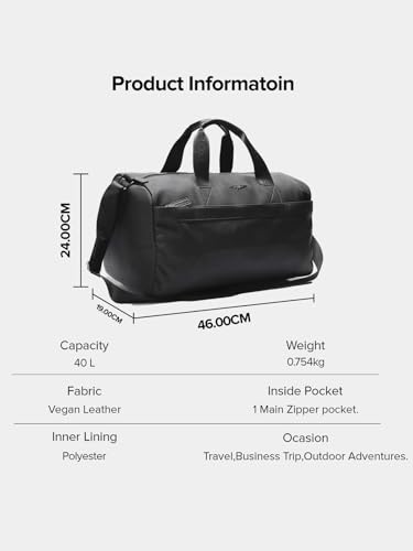 Image of Police Unisex Black Archelo Stylish Shoulder Side Duffle Bag