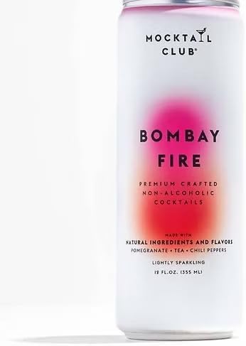 Mocktail Club Capri Spritz Non-Alcoholic Sparkling Craft Cocktail - Non-GMO, No Artificial Ingredients, Gluten Free | Natural Pomegranate Cranberry Shrub & Lemongrass - 12 fluid ounce (Pack of 4)