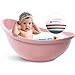 BabybeFun Baby Badewanne mit Badewanneneinsatz für Neugeborene | Testsieger | Rutschfest Platzsparend Babys und Kleinkinder [0-12 Monate] Babywanne für Dusche Badewanne Tisch Rosa | Farbe wählen…