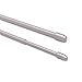 INTERDECO Vitragestangen/ausziehbare Scheibenstangen Silber-Grau (2 Stück), 30-50 cm
