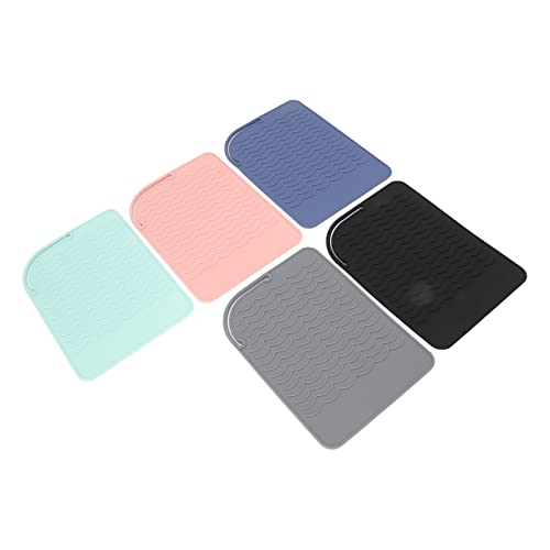 Alfombrilla de silicona resistente al calor para planchas y rizadores de cabello miniatura 3