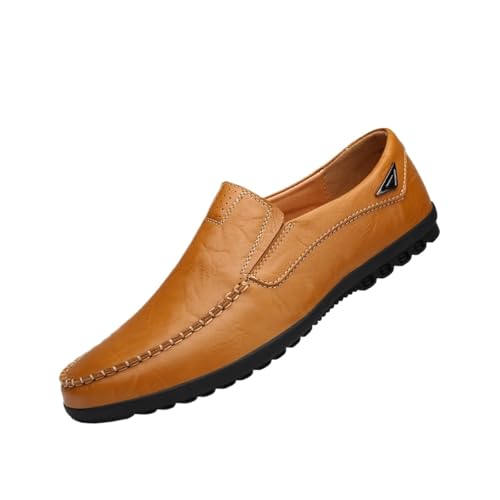 Dress Shoes for Men Genuine Leather Casual Luxury Men's Loafers Breathable Slip-On Moccasins for Boat and Daily Wear