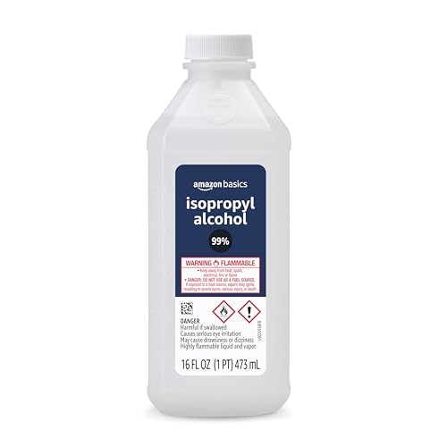 Amazon Basics 99% Isopropyl Alcohol For Technical Use,16 Fluid...