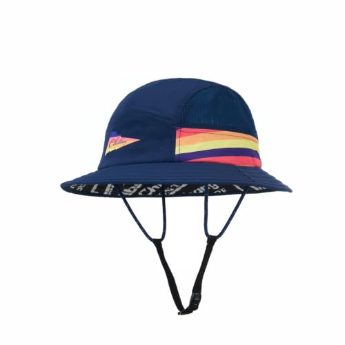 Image of Color-Blocked Fisherman Style Sun Hat for Outdoor Camping, Surfing & Vacations - Wide Brim, UV Protective, Anti-Slip