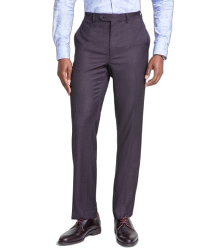 Tallia Mens Classic fit Dress Pants 36/30 Burgundy Red Solid