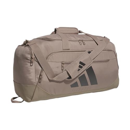 adidas Bolsa esportiva média Defender 5, Marrom giz/bronze, One Size, Bolsa esportiva média Defender 5