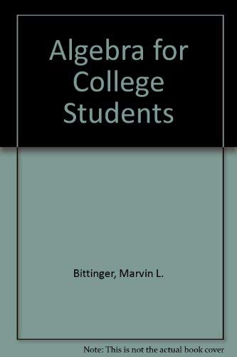 Algebra for College Students