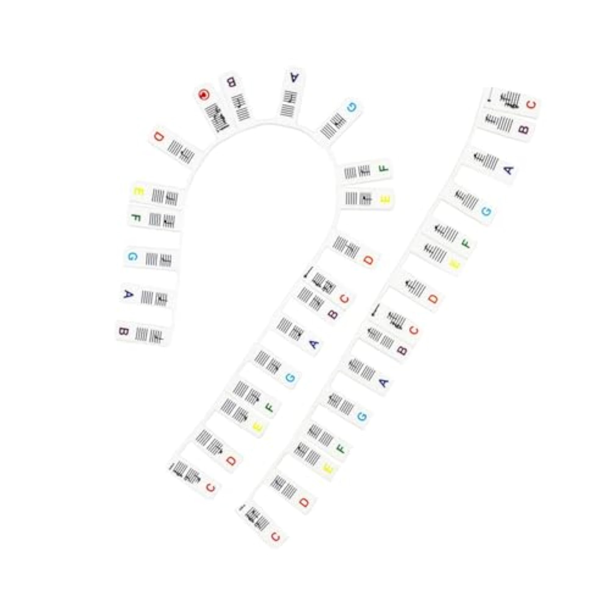 Piano Sticker Removable Notes Guide for 61 Keys