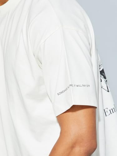 Max URB_N Men Back Graphic Printed T-Shirt (Ecru_L) - Image 3