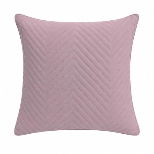 Image of RD TREND UltraSonic Microfiber Cushion Covers 24 inch x24 inch, Set of 2, 250 TC, Back Zipper (Mauve Rose)