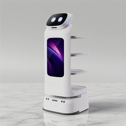 Robot inteligente de entrega de alimentos autónomo controlado por voz con sistema alimentado por IA para una entrega de alimentos eficiente y sin contacto y un servicio sin problemas en restaurantes y