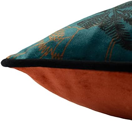Paoletti Tropica Cheetah Cushion Cover, Teal, 45 x 45 cm